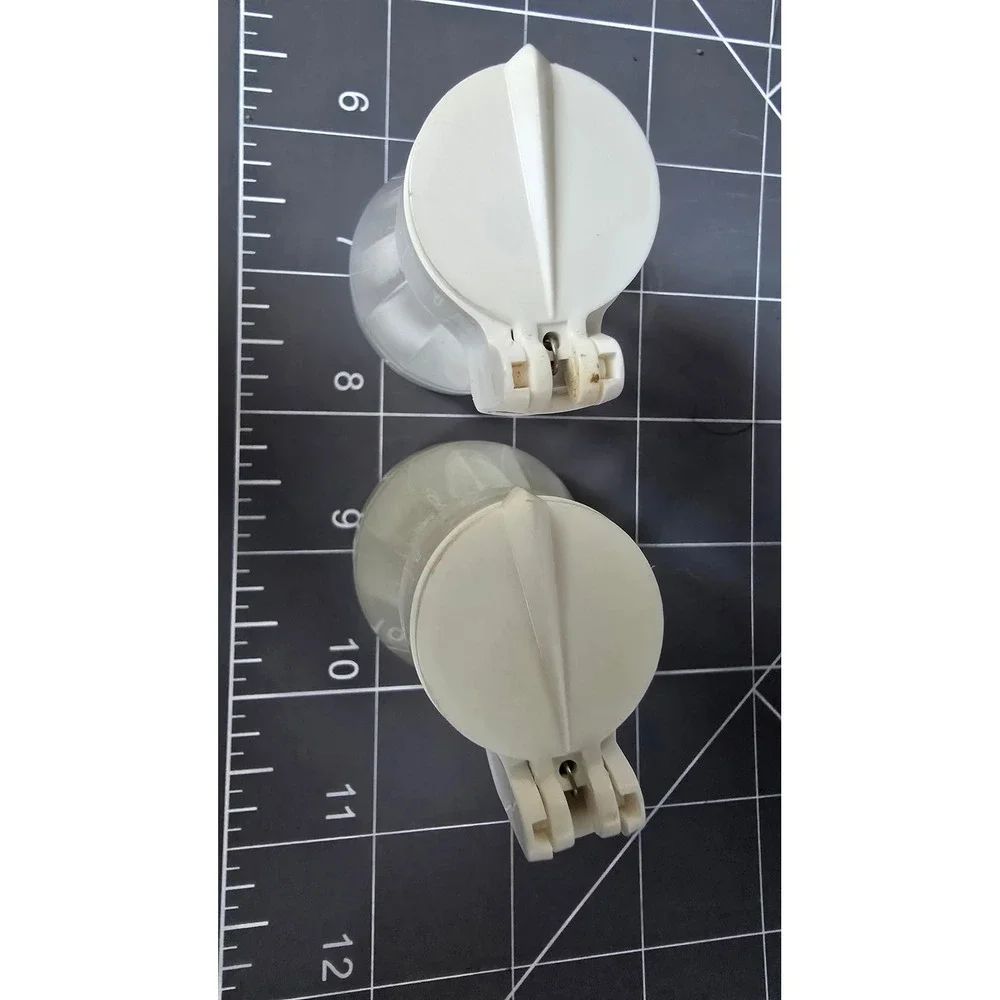 Vintage Thieco Salt and Pepper Shakers White Flip Top Mid Century Modern Plastic